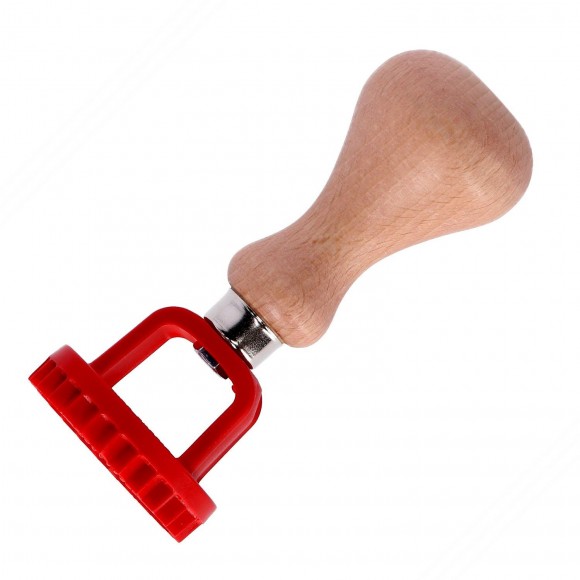 Eppicotispai Aluminum Round Ravioli Stamp with Beechwood Handle