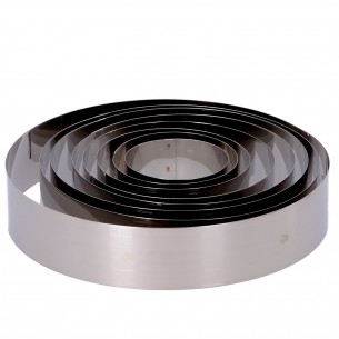 2 Round Stainless Steel Cooking Rings. Diameters: 80 & 100 mm, h 50 mm