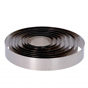 2 Round Stainless Steel Cooking Rings. Diameters: 80 & 100 mm, h 50 mm